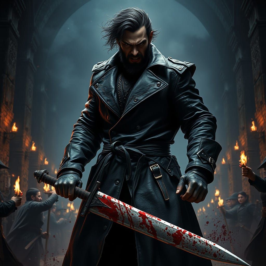 Gothic Bulgarian Vampire Steps into Medieval Battle