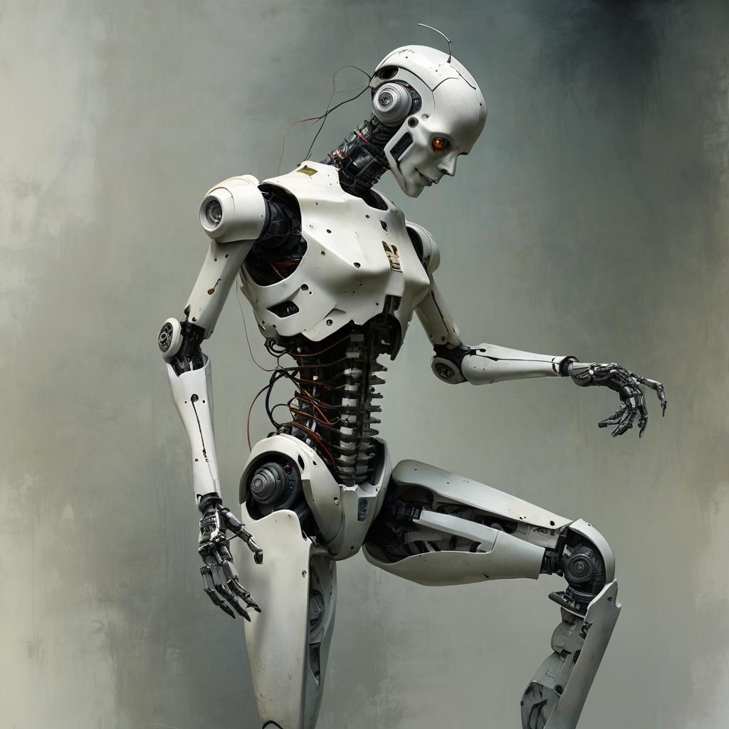 Surreal Robot Nurse in Surrealist Style