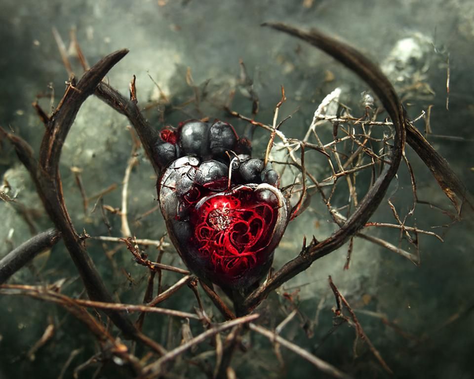 Human Heart in Brambles: Digital Matte Painting