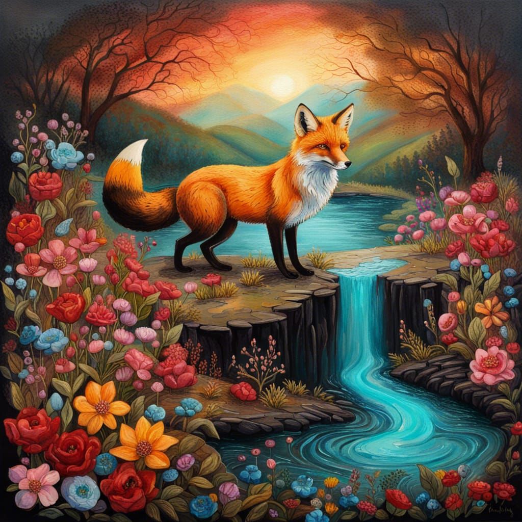 Crimson Fox's Dark Fantasy Cottagecore Picnic