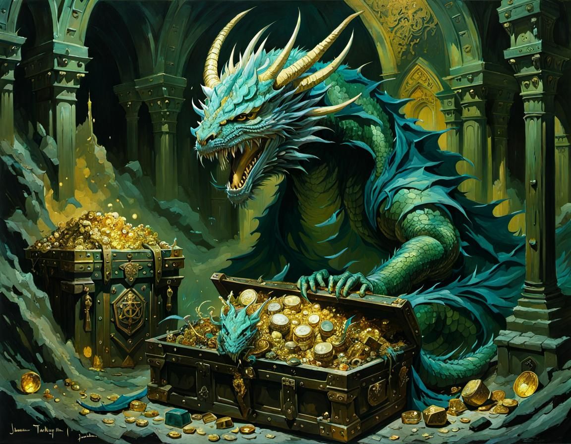 Medieval Dragon Lair with Treasure Vaults