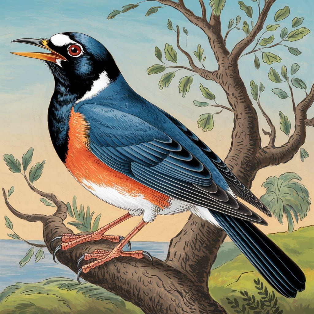 Grotesque Feast: Bird's-Eye View in Grotesque Style