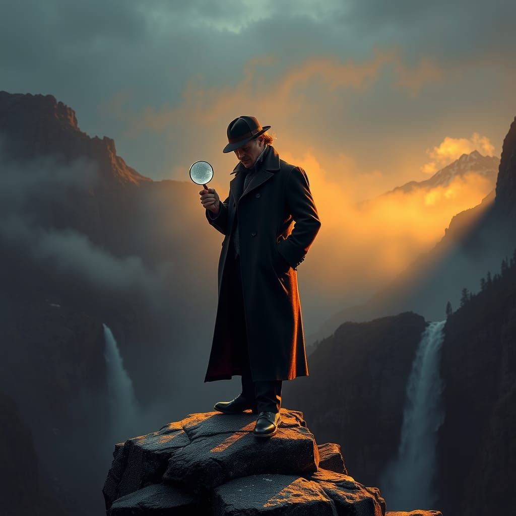 Sherlock Holmes' Fall at Reichenbach Falls