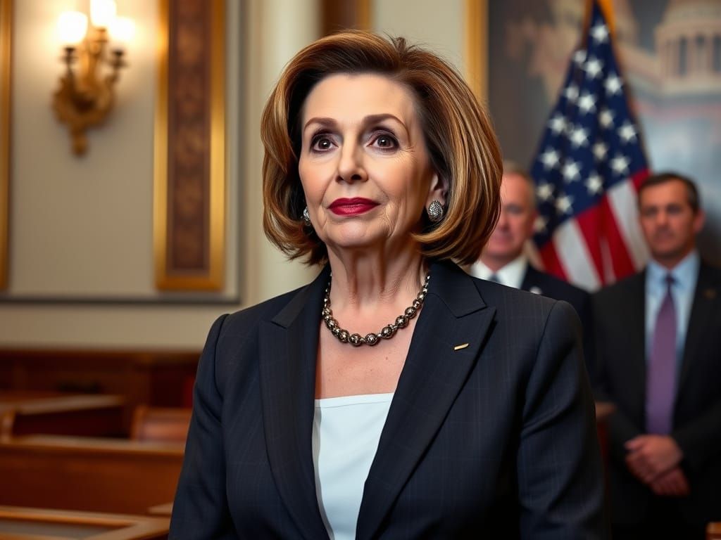 Realistic Portrait of Nancy Pelosi in Congress