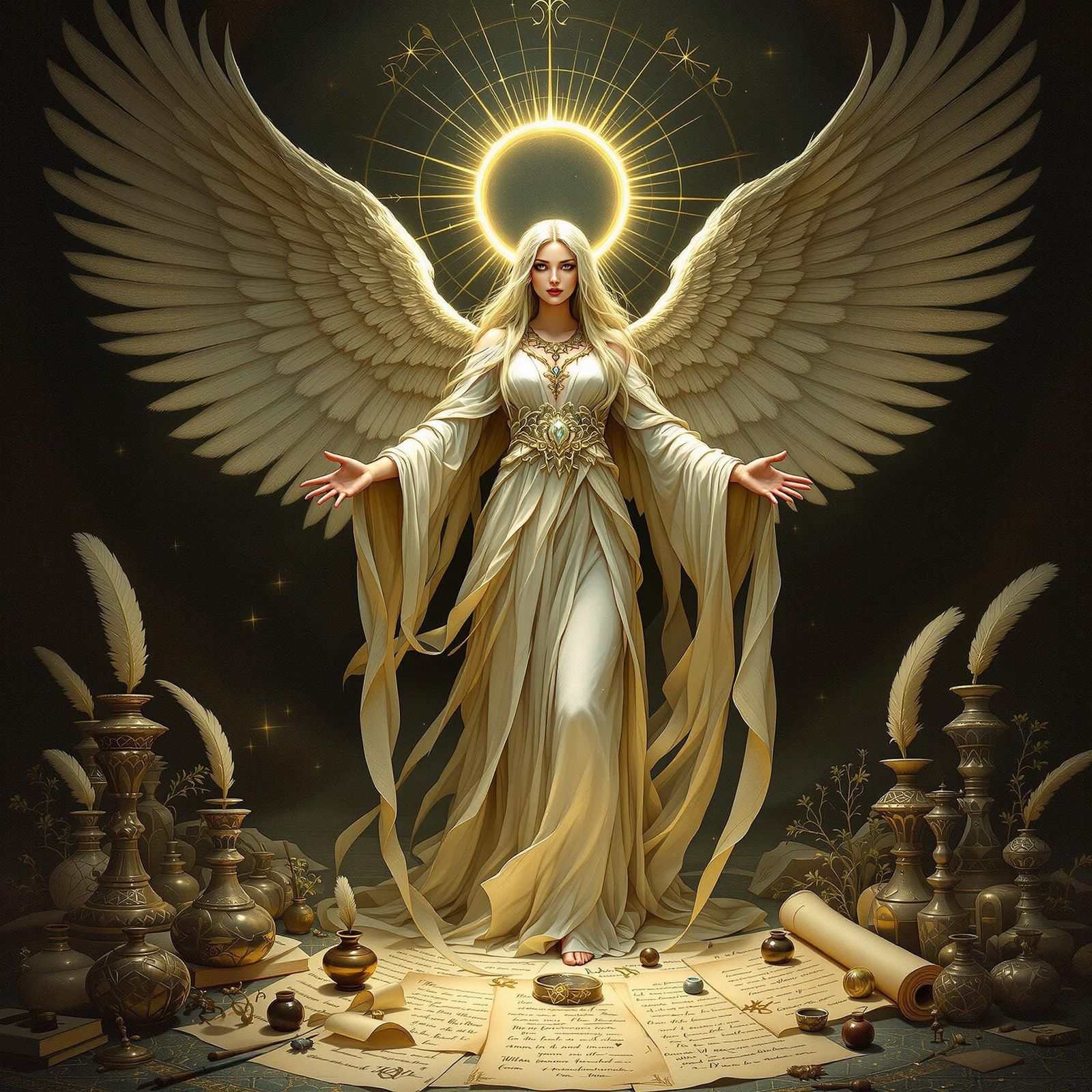 Angel of Wisdom: Penemue's Mystical Realm