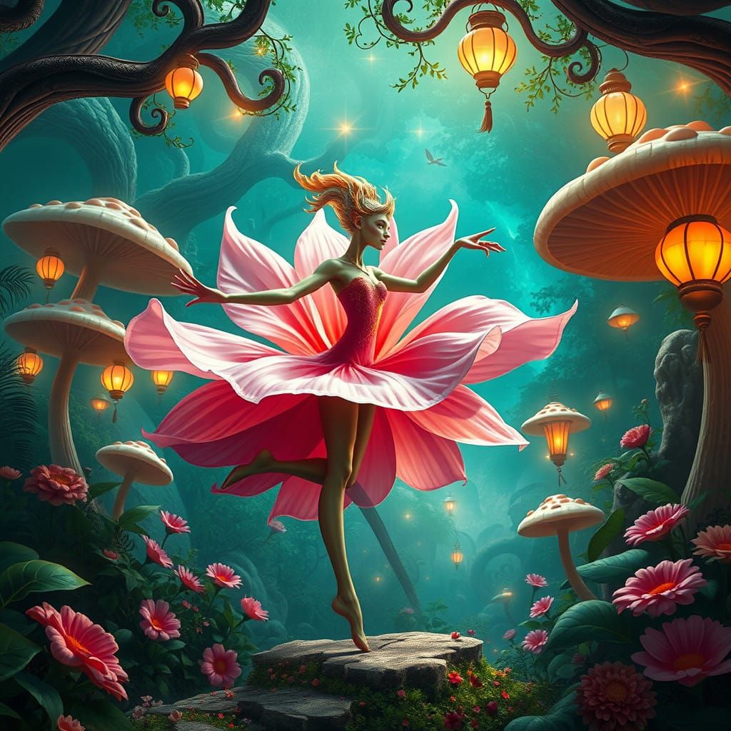 Fantastical Wonderland Bloom in Vibrant Colors