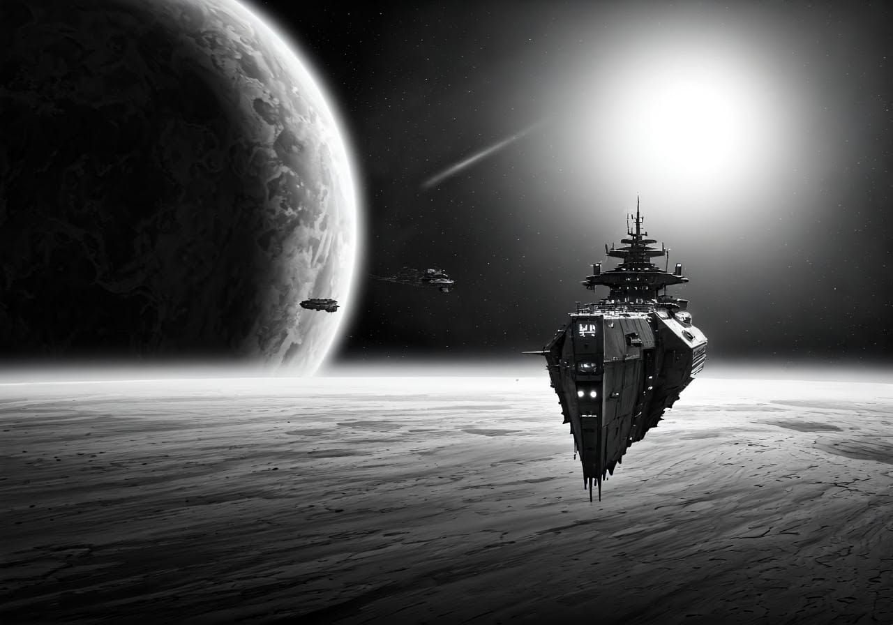 Warhammer 40k Imperial Navy Ship in Orbit