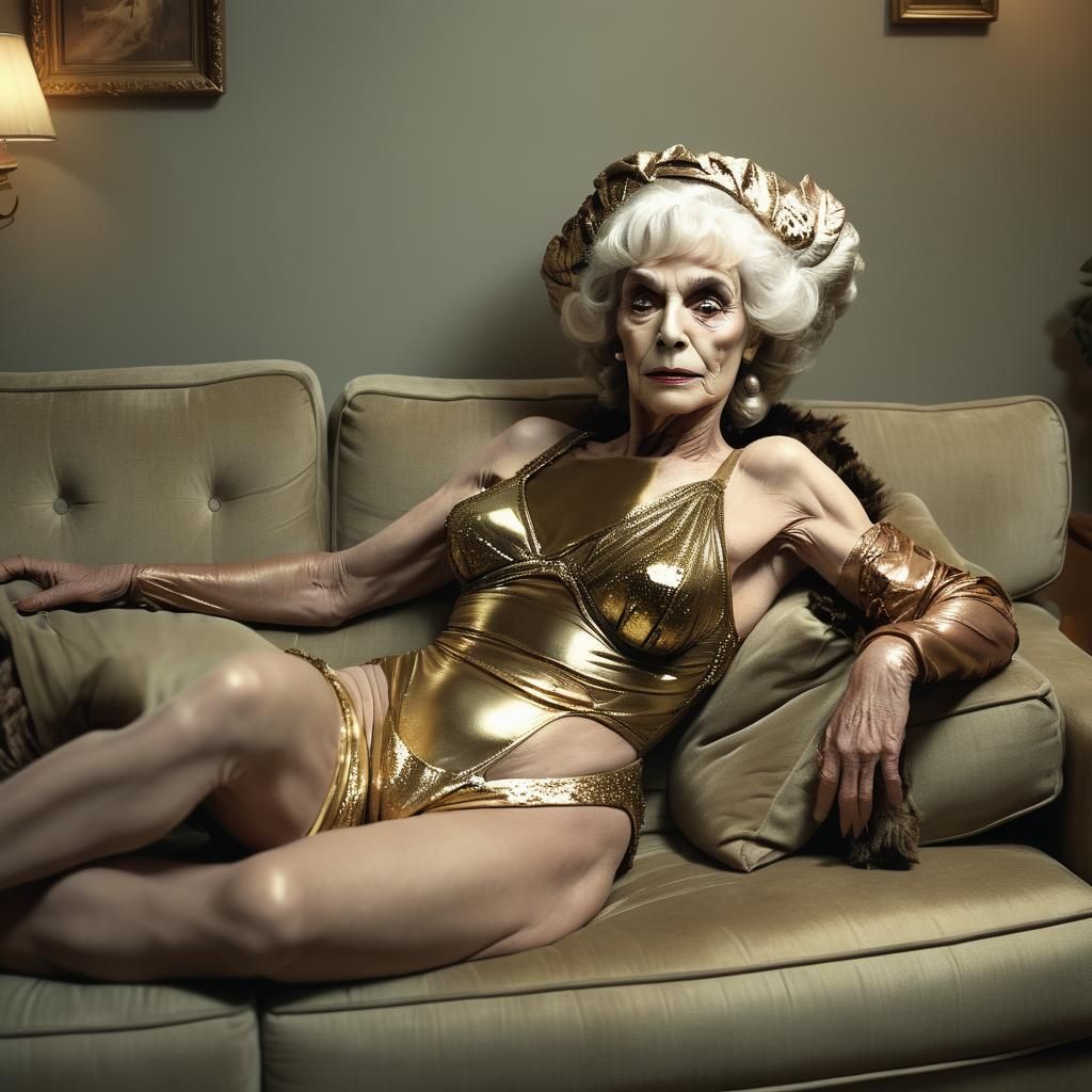 Dramatic Portrait of Elderly Venus in Cinematic Style