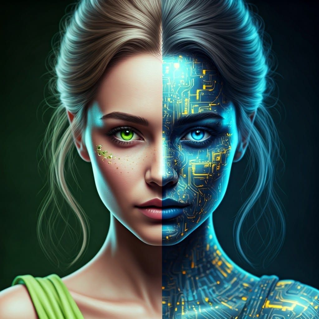Fairy and Android Woman Portrait
