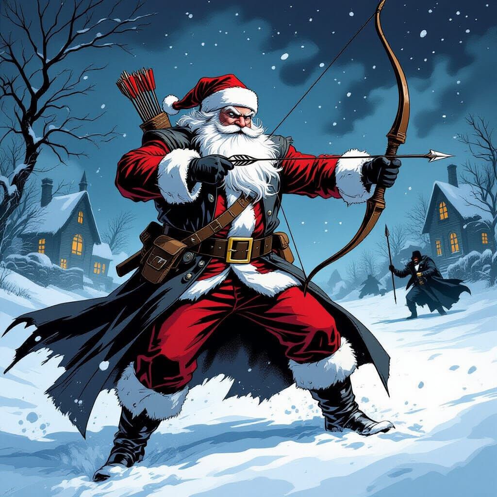 Santa Claus: Vampire Hunter in Gothic Comic Art