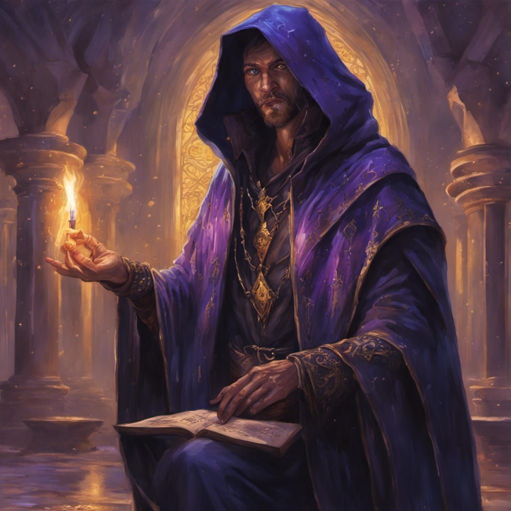 D&D Sorcerer Portrait in Castle Hall