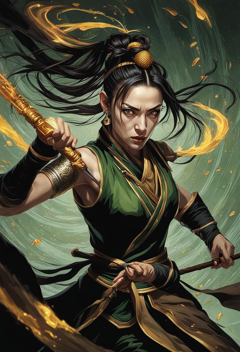 Fighting Monk Portrait in Hyperrealism