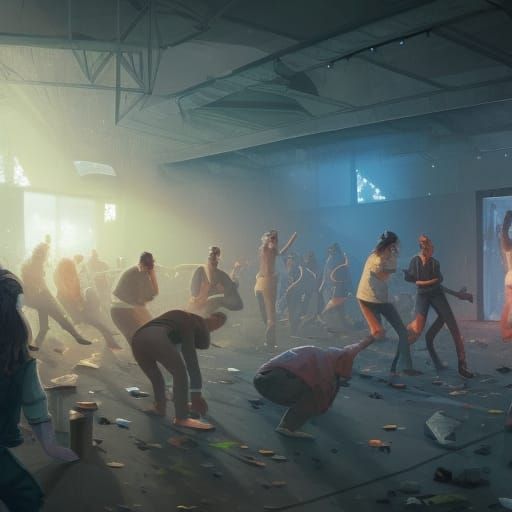 Energetic Concert Scene in Greg Rutkowski Style