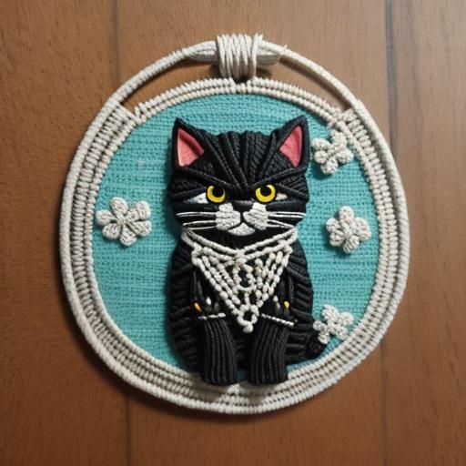 Macrame Kitten Generated by AI