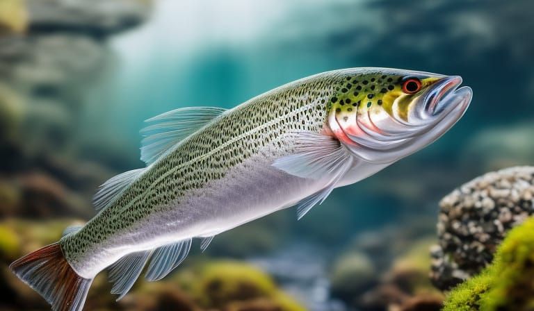Detailed Trout in Natural Habitat Photo