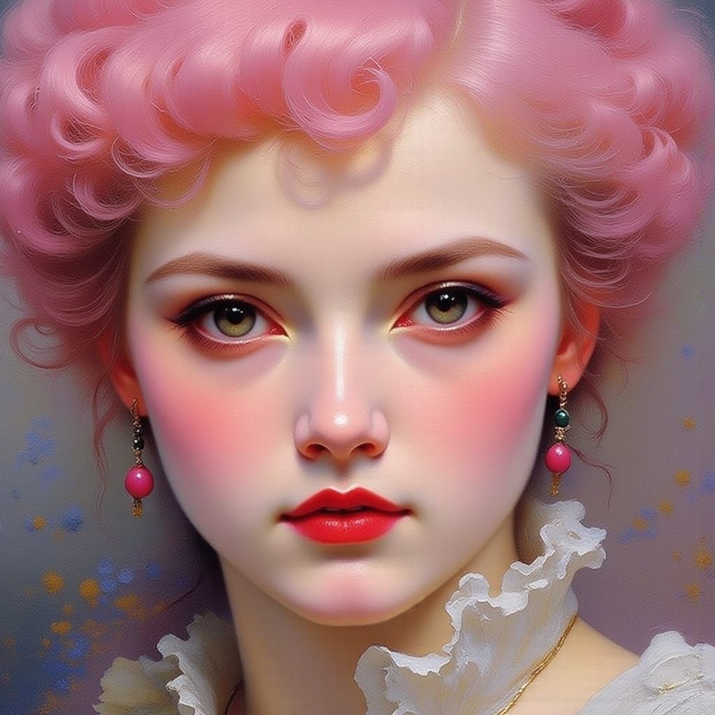 Abstract Pink Design Generated by AI