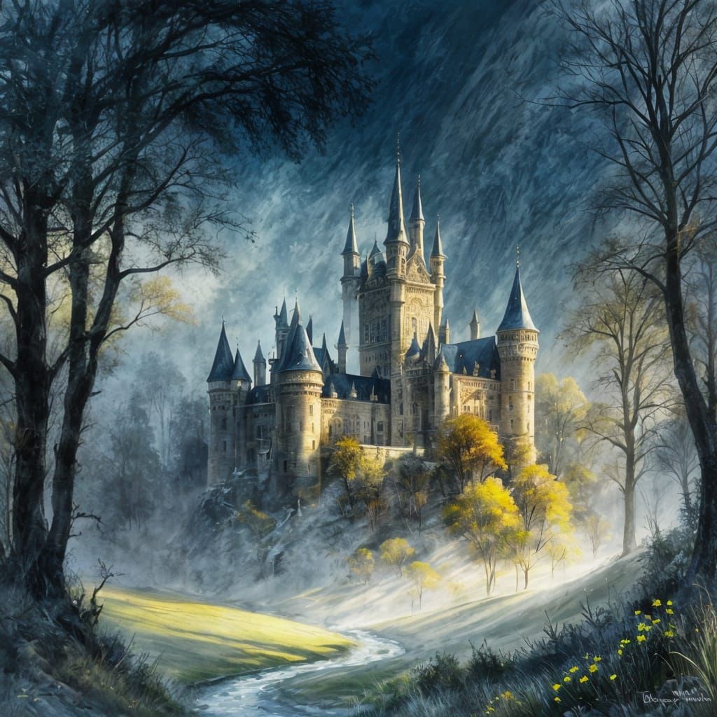 Gilded Gothic Castle in Enchanted Valley