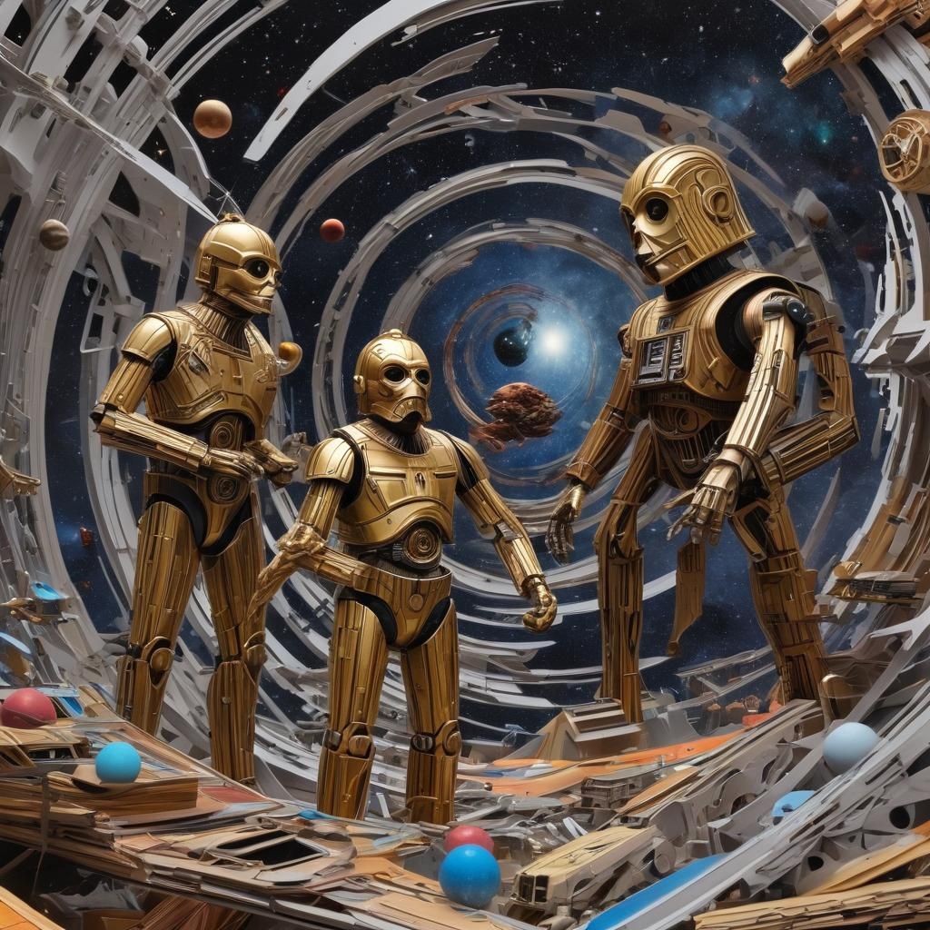 Star Wars Pop-Up Book Scene with Vibrant Colors