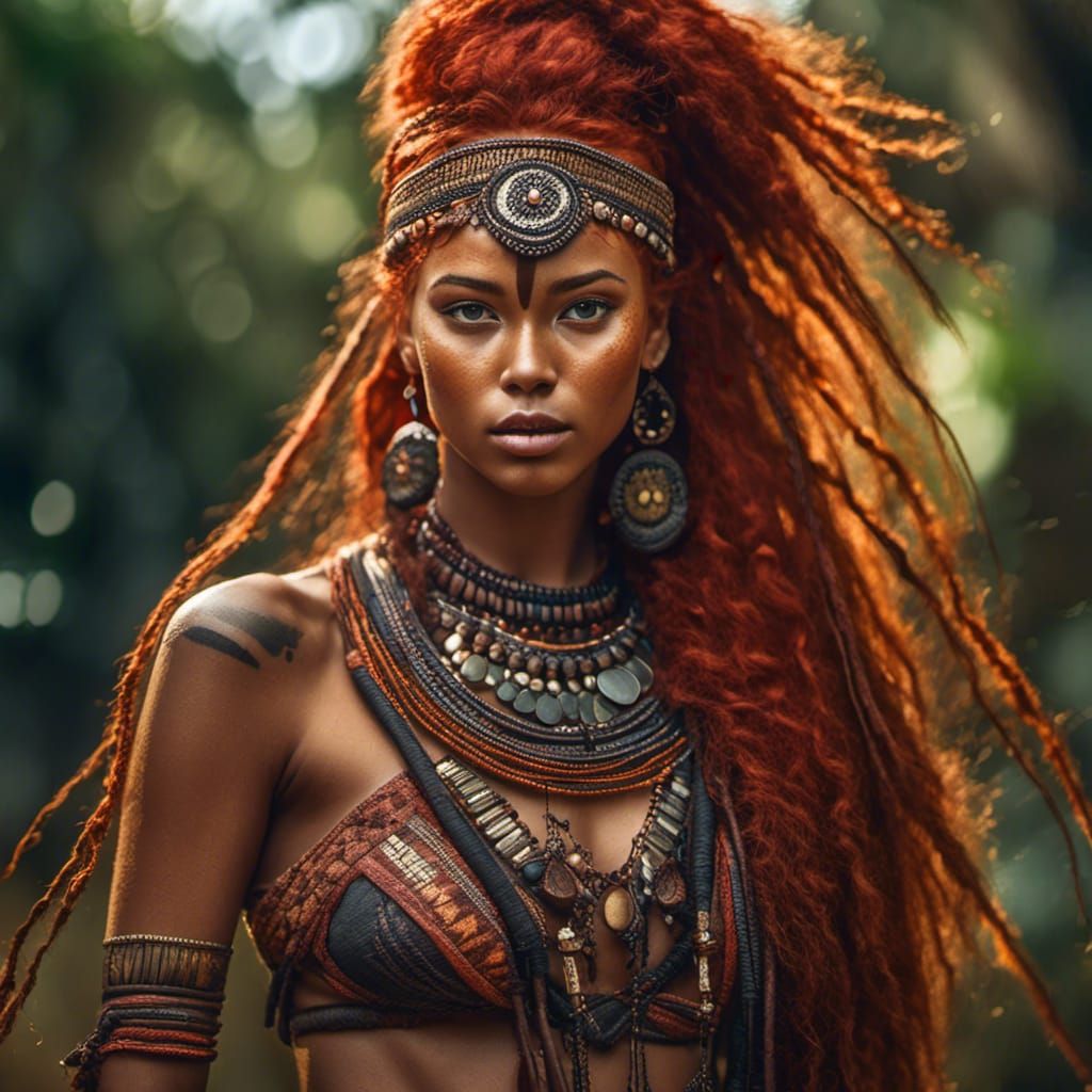 redhead tribal girl
