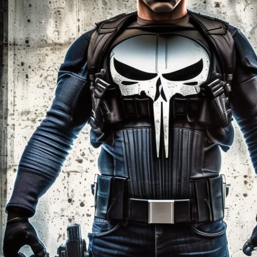 The Punisher: Marvel Comics Character in Natural Lighting