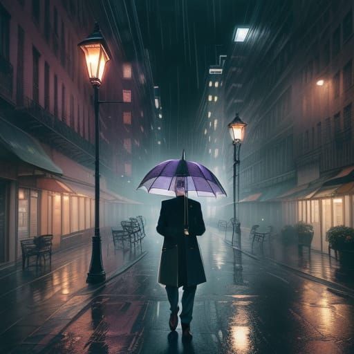 Vintage Cinematic Portrait of a Gentle Indian Man in New Yor...