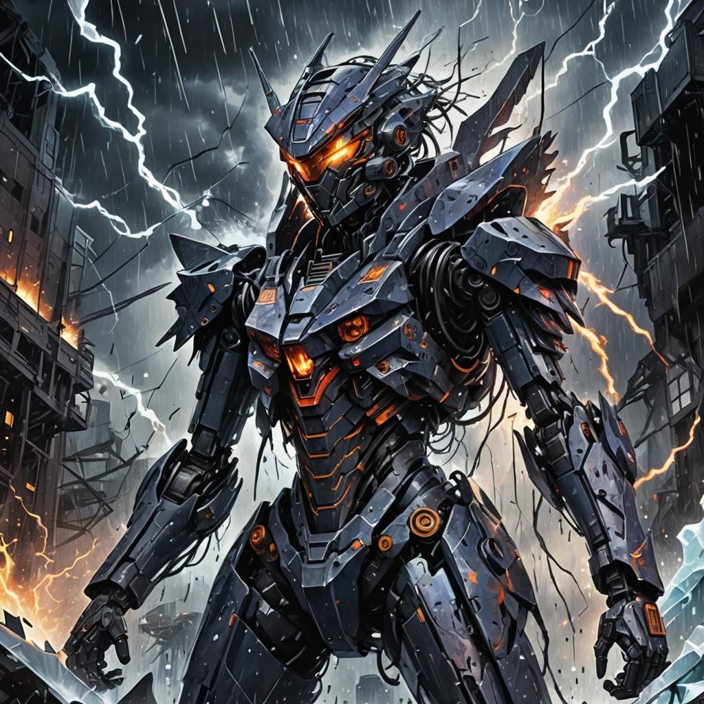 Mecha Woman in Eldritch Storm, Evangelion Style