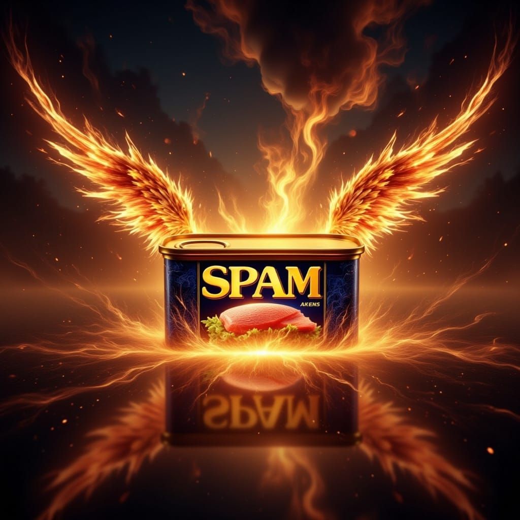 Glorious Rectangular Tin of Spam in Celestial Aura