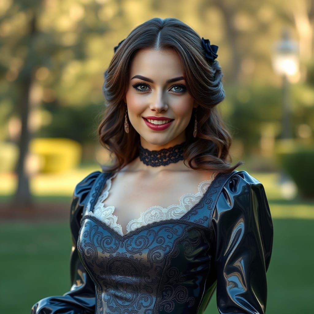 Elegant Victorian Woman Under the Sun