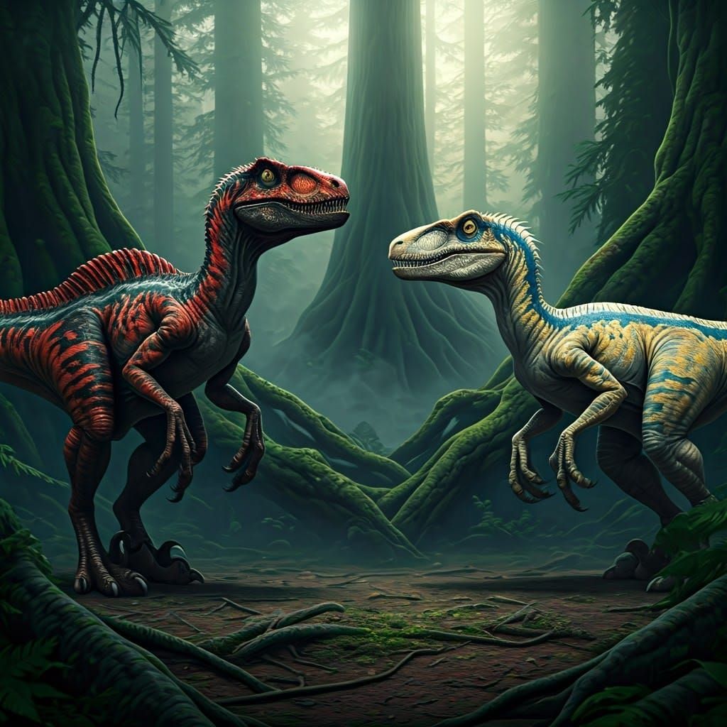 Opal Raptors in Primeval Forest Standoff