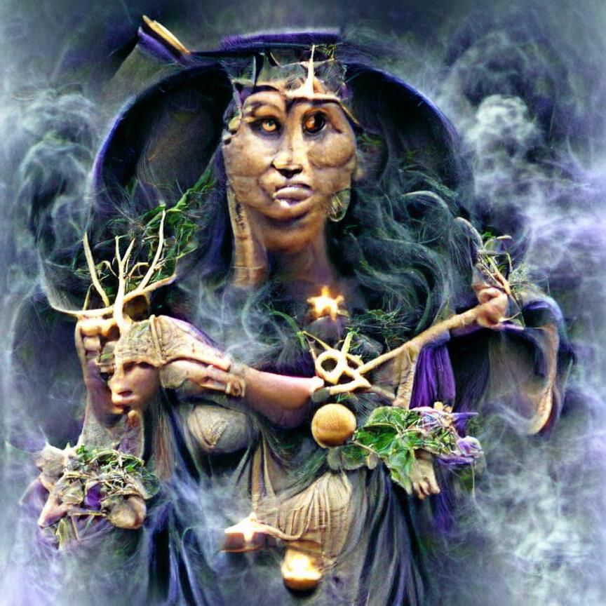 Mystical Goddess of Ancient Witchcraft and Knowledge