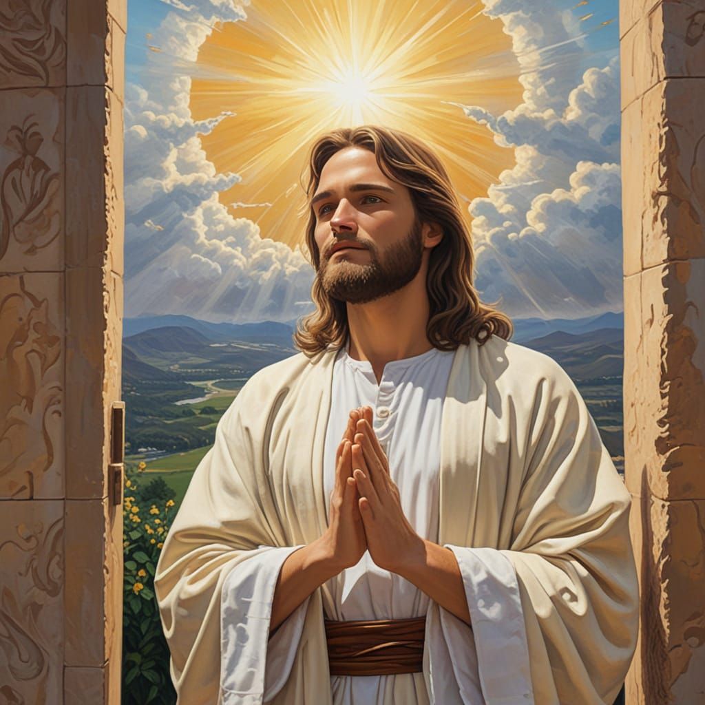 Charlie Kirk Welcomed by Jesus at Heaven's Gates in Gouache ...