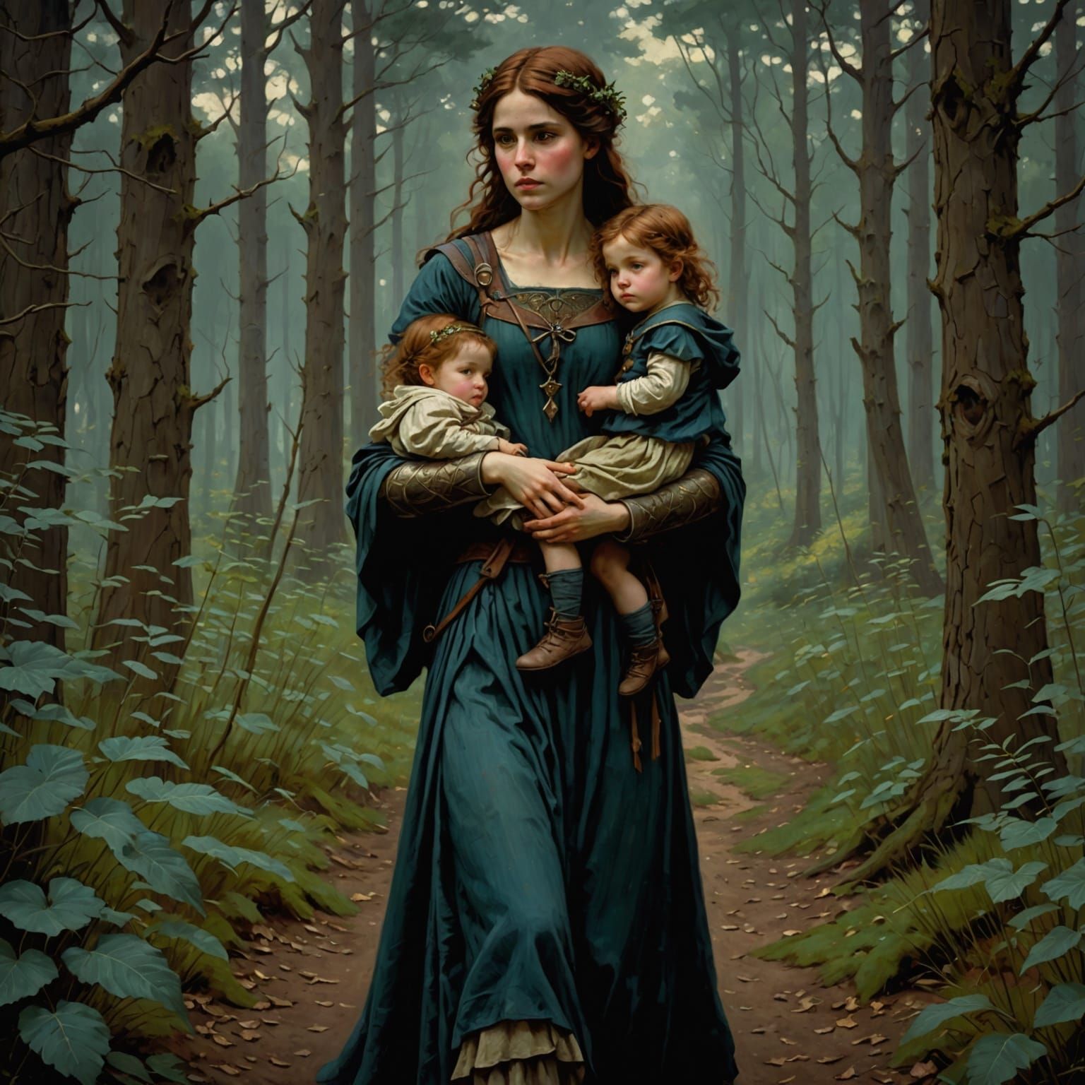 A Medieval Woman Finds Solace in the Dark Forest