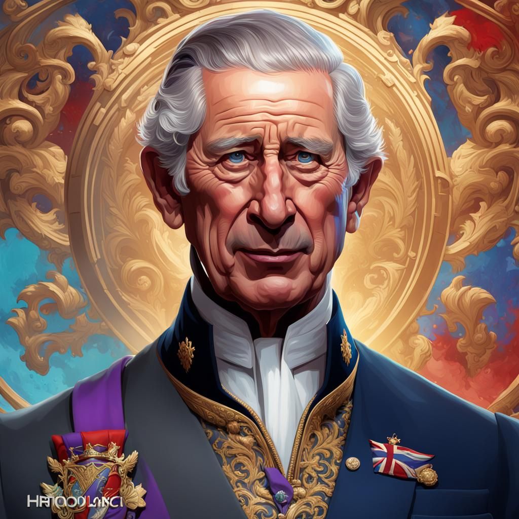 Prince Charles Portrait in Hyperdetailed Digital Art