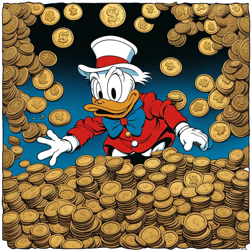 Scrooge McDuck's Golden Swim: Comic Art