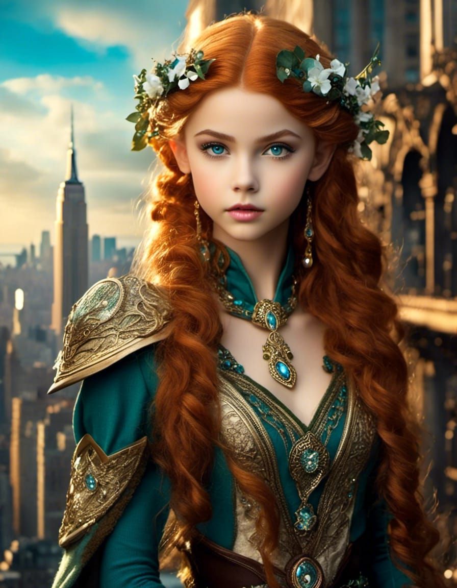 Gorgeous Elf in NYC, Elven Fantasy Portrait
