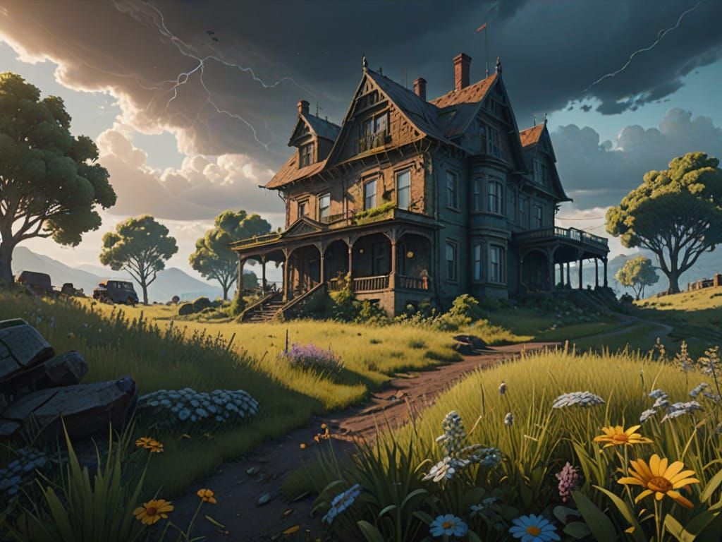 Grand 19th-Century Villa Amidst Vibrant Nature