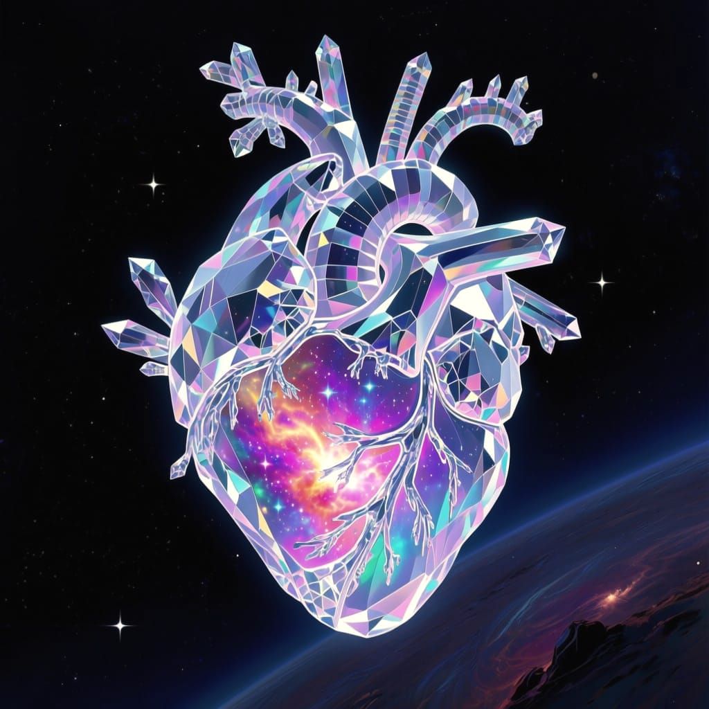 Colossal Crystalline Heart in Deep Space