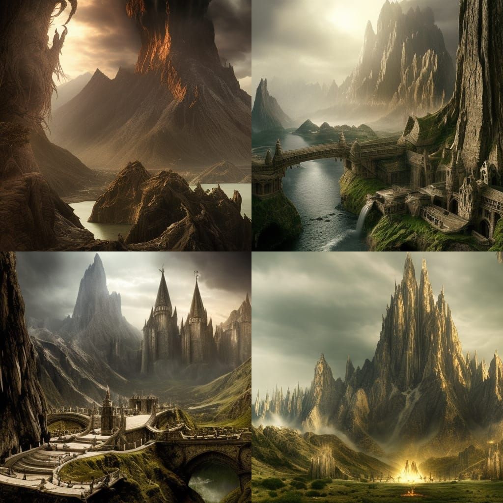 Epic Middle Earth Landscape: Digital Matte Painting