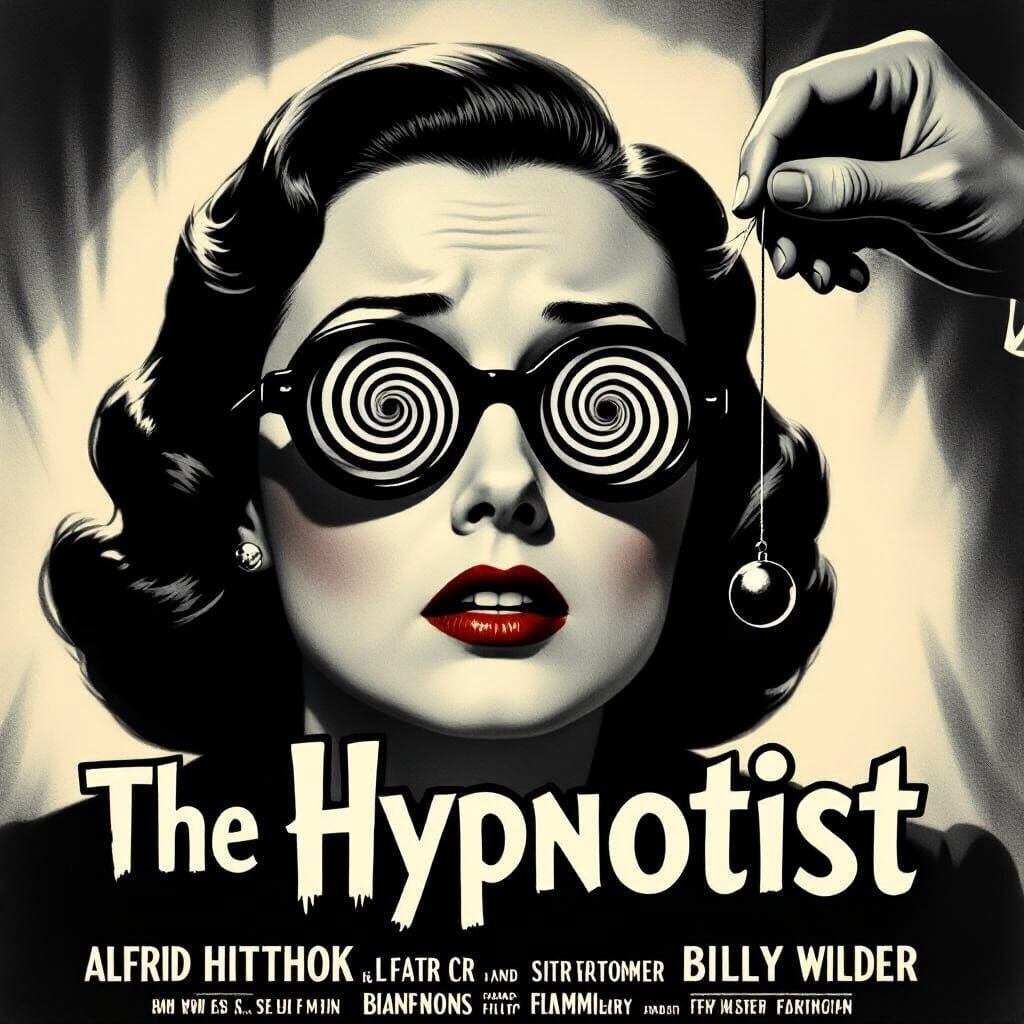 1940s Psychological Thriller Movie Poster The Hypnotist