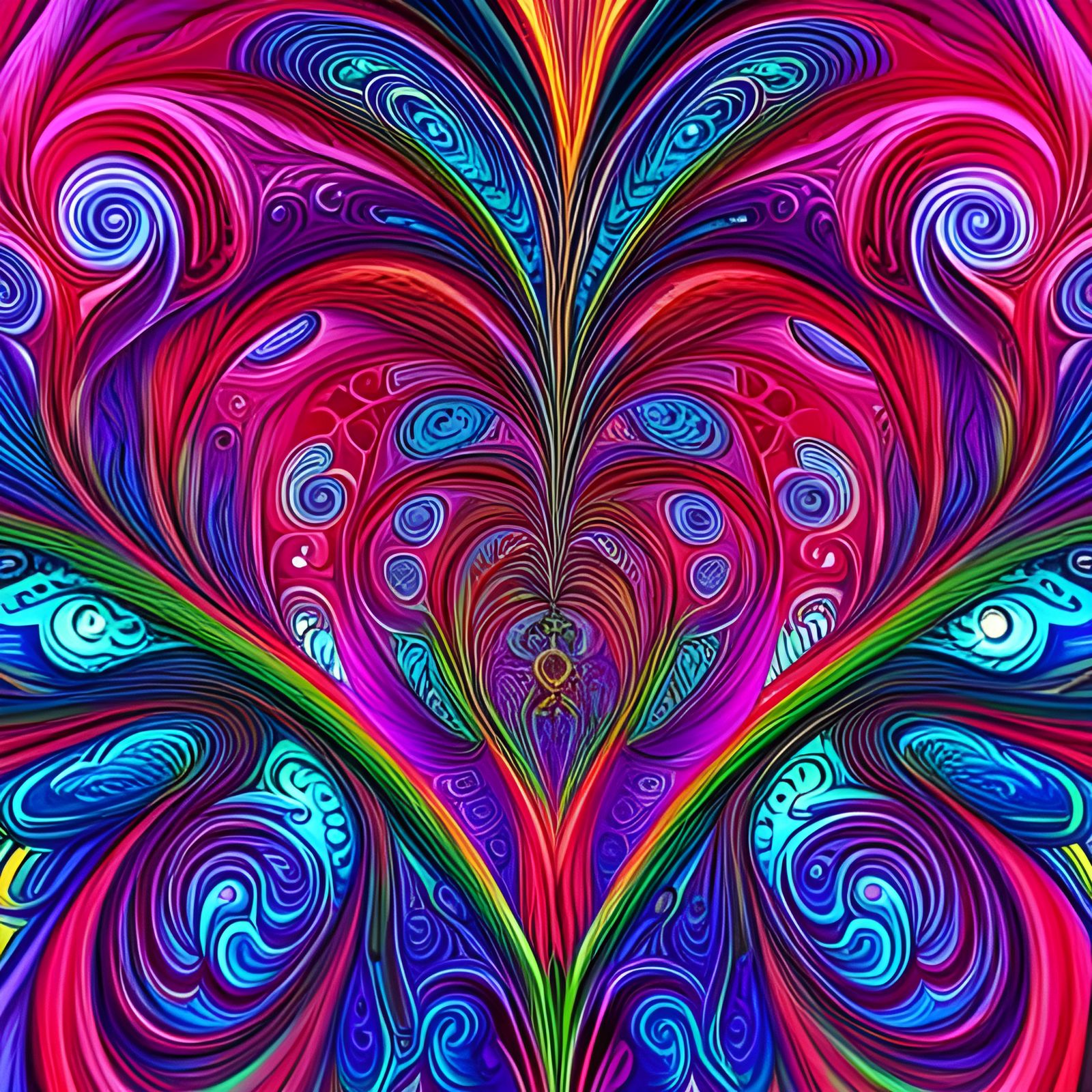 Psychedelic Cannabis Rubies in Visionary Style