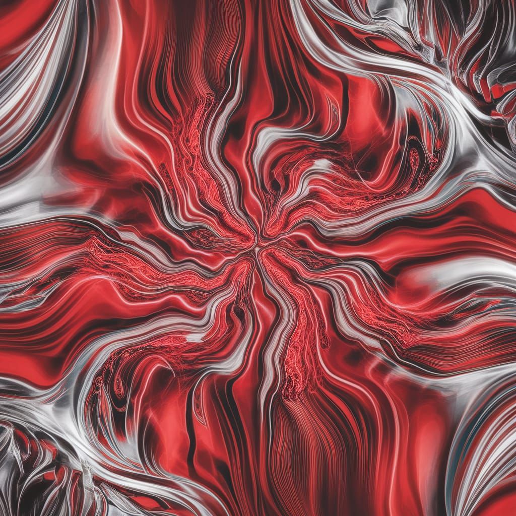 Abstract Vermilion Texture in Film Style