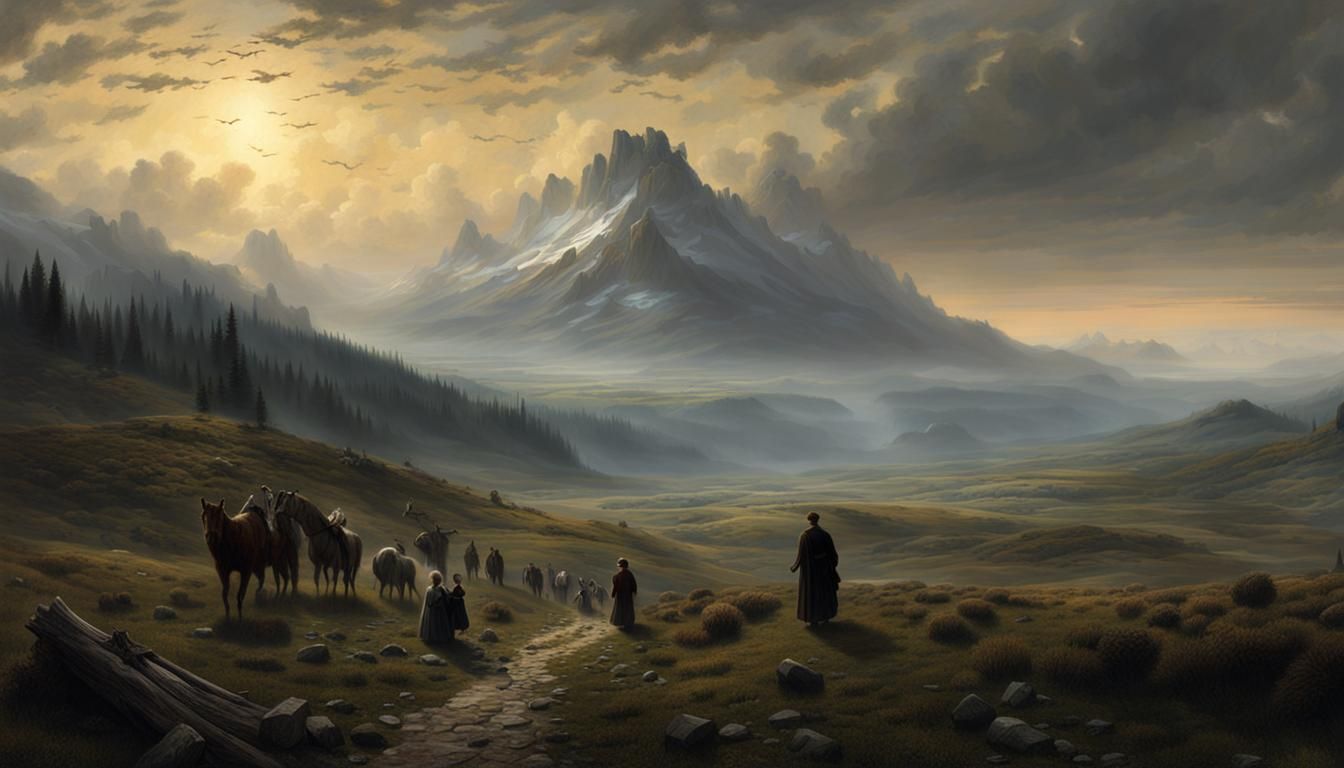 Epic Scene in Style of Bouguereau and Friedrich