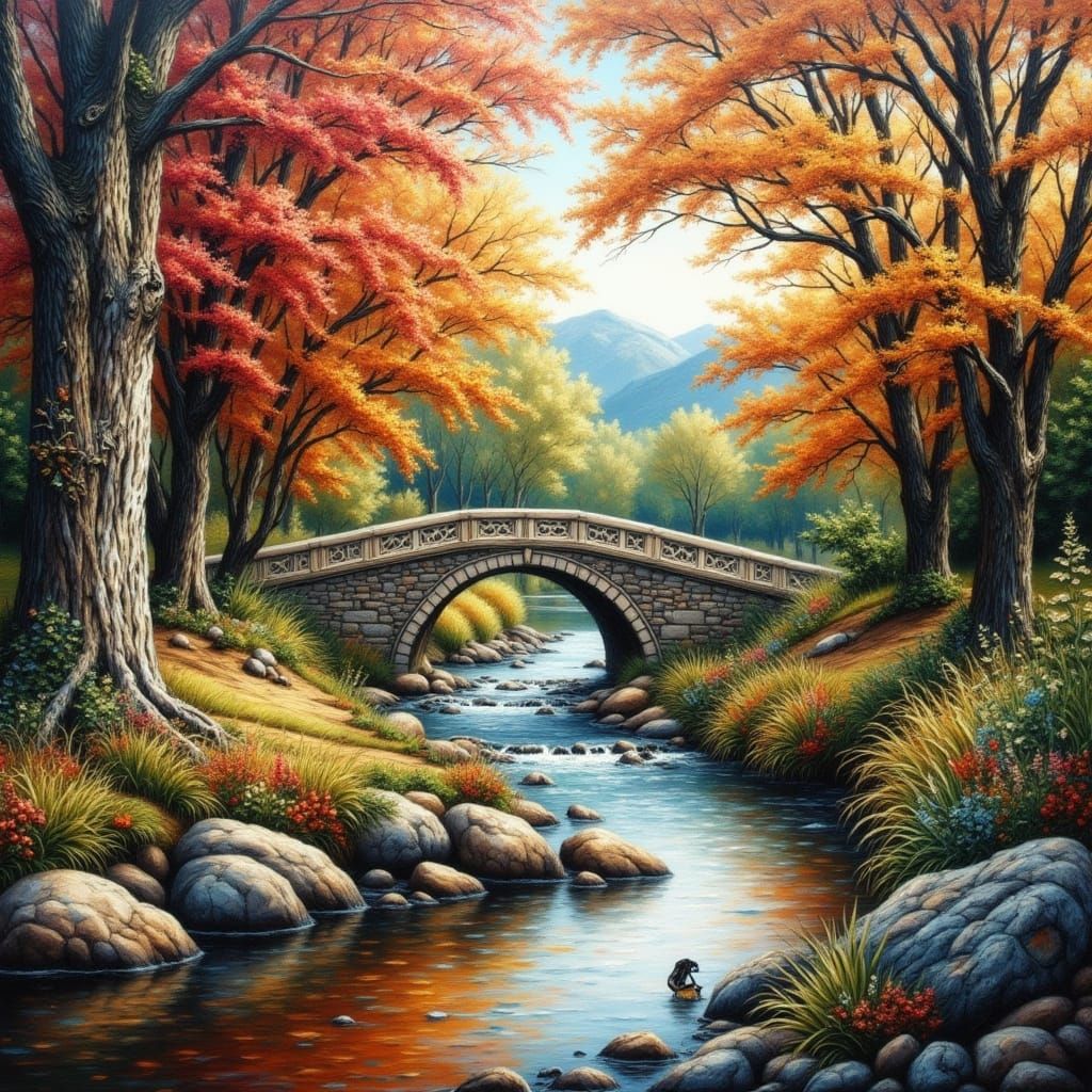 Beautiful Woman Relaxing by the Riverside