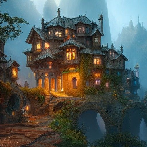 Fantastical Homes: Detailed Matte Painting in Deep Color