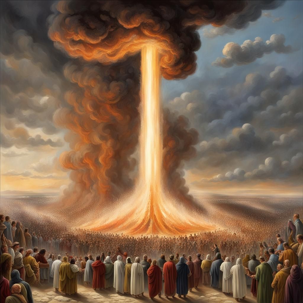 Biblical Pillar of Cloud and Fire Guiding Israelites
