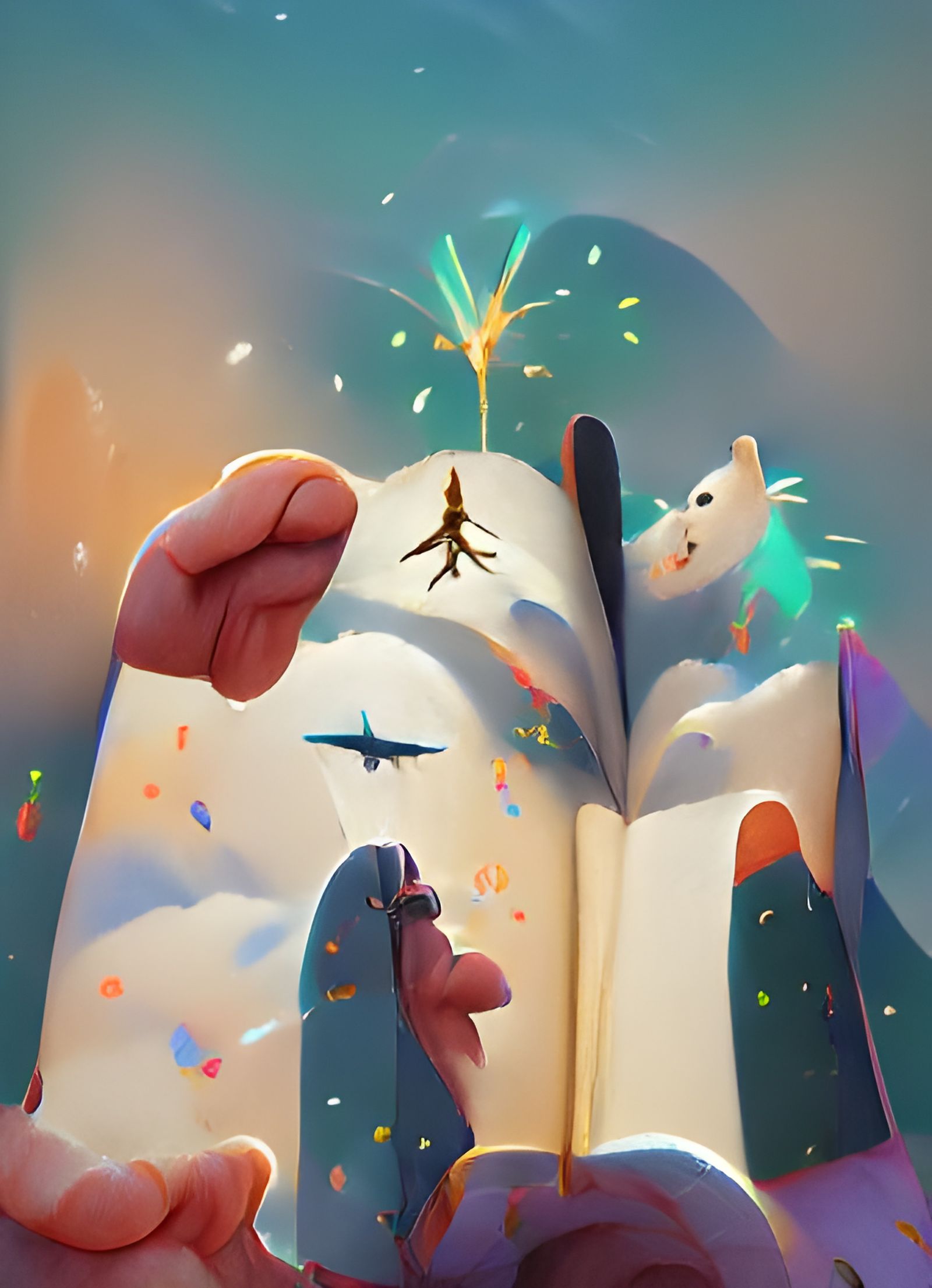 Festive Storybook Illustration: New Year's Aspirations