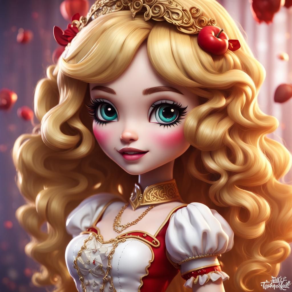 Hyperrealistic Chibi Apple White from Ever After High