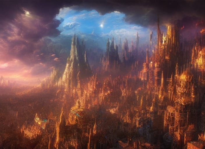 Spectacular Fantasy World Digital Matte Painting