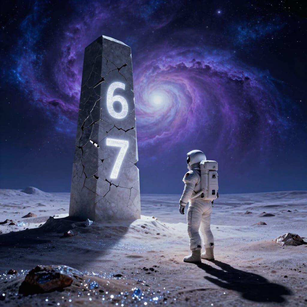 Astronaut Discovers Glowing Monolith on Alien World