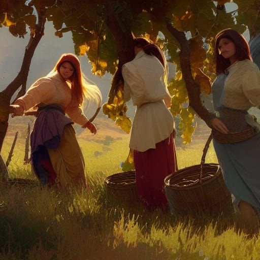 Grape Harvest: Dynamic Lighting Concept Art